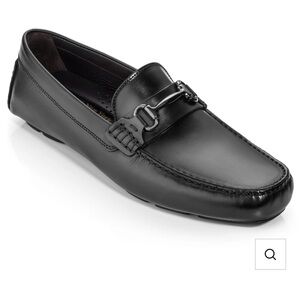 To Boot New York Black Leather Driving Loafers